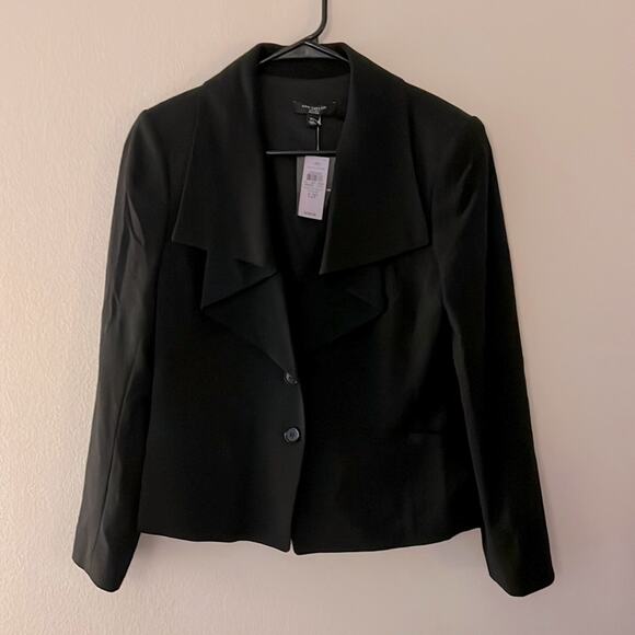 Ann Taylor Wool Blend Structured Double Lapel Blazer Size 12P - Picture 2 of 6